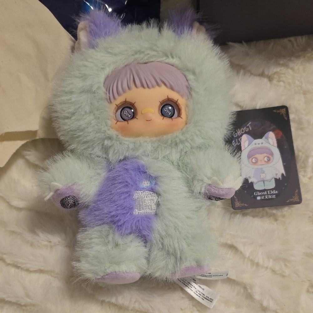 Dark Forest Ghost Elsa Doll Plush with Lavender Ears And Glow On The Dark Belly - Picture 5 of 8